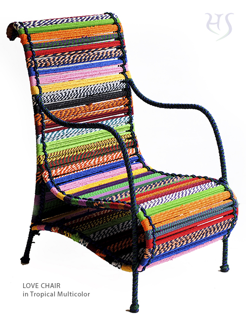 Love Chair in Tropical Multicolor Color  by Sahil & Sarthak